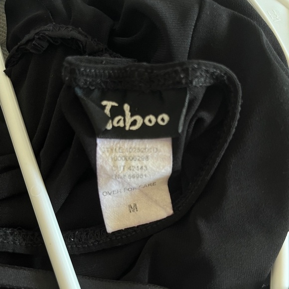 Taboo One Shoulder Black Wrap Dress with Ruched Detailing Mini Bodycon Small - Picture 4 of 4